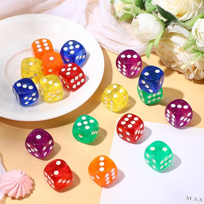 18 Pcs Casino Theme Party Dice Large Opaque Jumbo Acrylic D6 Dice - Image 7
