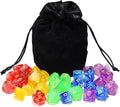 Assorted 5 Colors Polyhedral Dice Set Translucent by IvyFieldDice