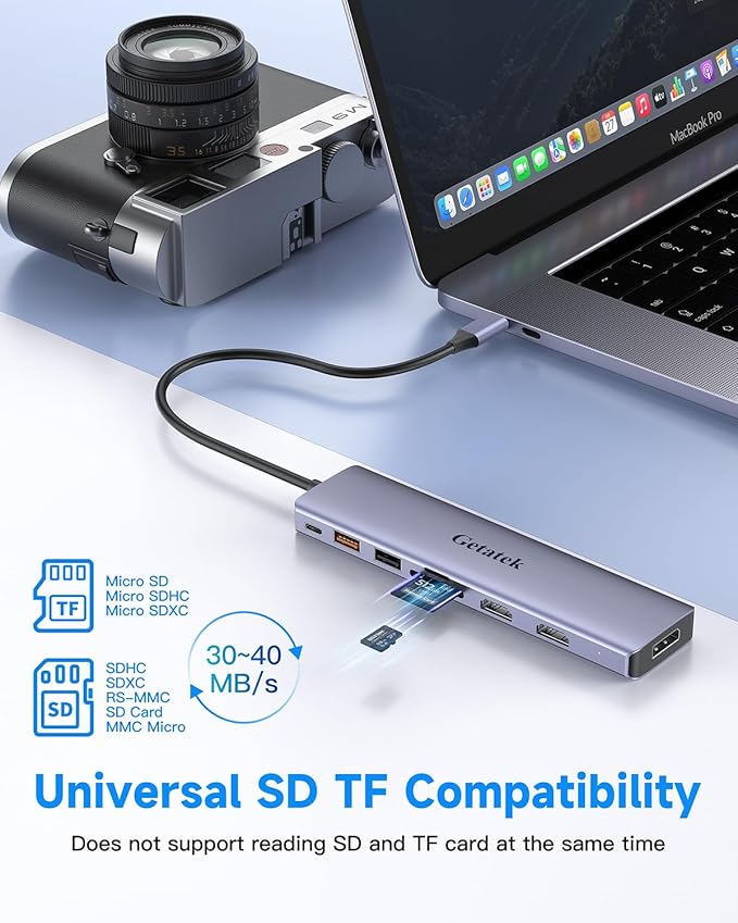 10Gbps USB C Hub, USB-C Laptop Docking Station, 8in1 Triple Display Docking - Image 7
