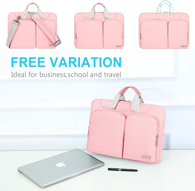 Lacdo 360° Protective Laptop Shoulder Bag, 15-15.6 inch Laptop Sleeve Case - Image 5