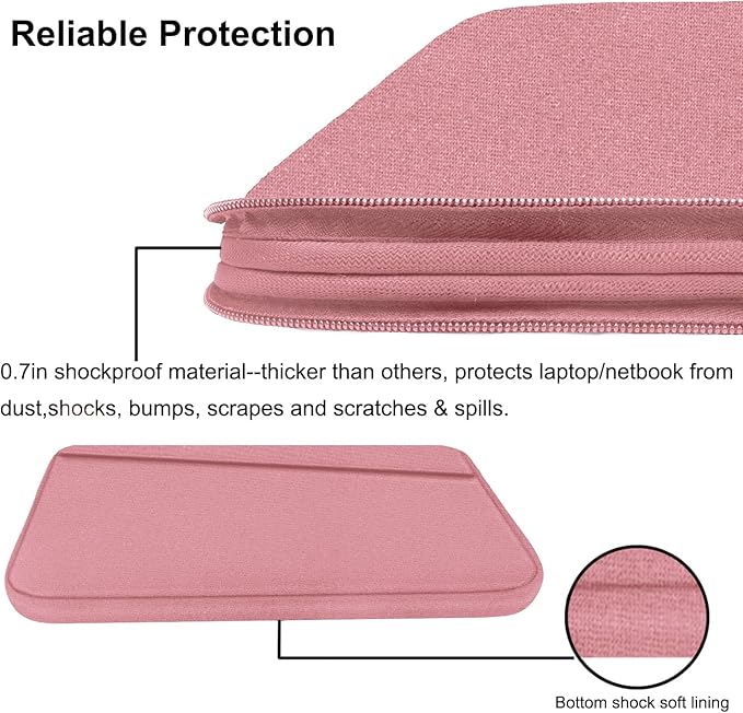 15.6 inch Laptop Case, Slim Computer Carrying Bag Protective Cover Briefcase - Image 4