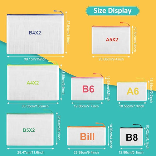 12 Mesh Zipper Pouch Bags - Image 2