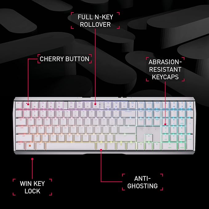 Cherry MX 3.0S Wireless Mechanical Gaming Keyboard. Aluminum Housing Built - Image 4