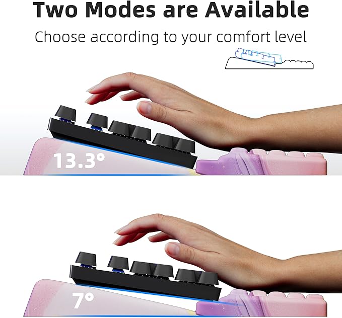 Ospelelf Keyboard Wrist Rest, Comfortable Ergonomic Keyboard Stand Riser Holder - Image 4