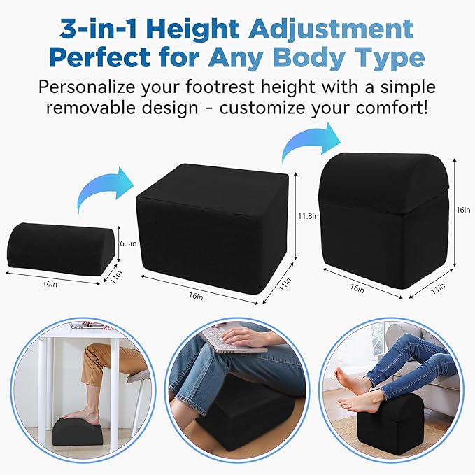 Adjustable Foot Rest for Under Desk at Work - Image 2