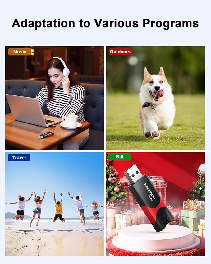 KOOTION 512GB USB Flash Drive 3.0 Thumb Drive, Retractable Zip Drive USB Memory - Image 7