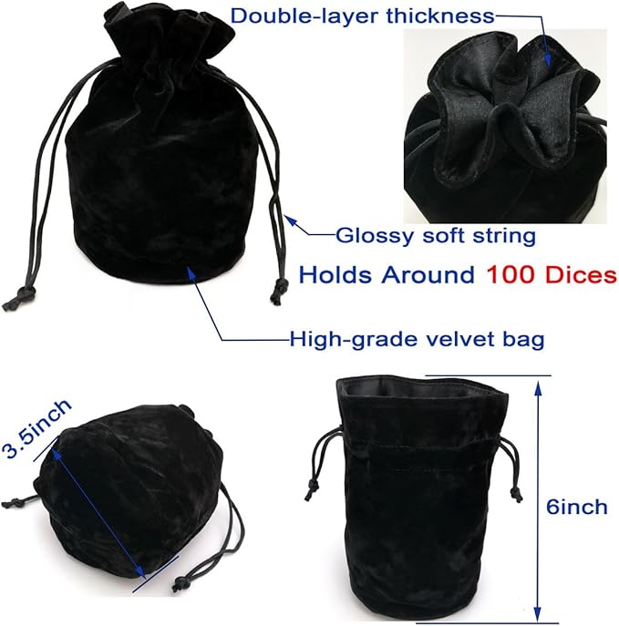 5 Sets New Black Polyhedral Dice - Image 7