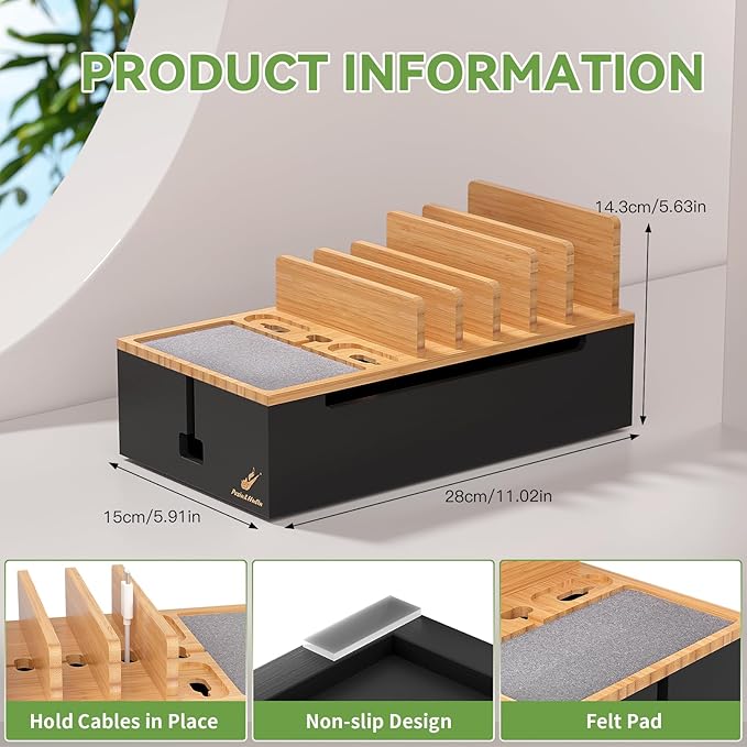 Pezin & Hulin Cord Organizer Box, Surge Protector Organizer, Device Charger - Image 6