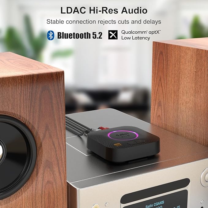 1Mii B06S+ Bluetooth 5.2 Receiver, HiFi Bluetooth Audio Adapter w/LDAC - Image 3