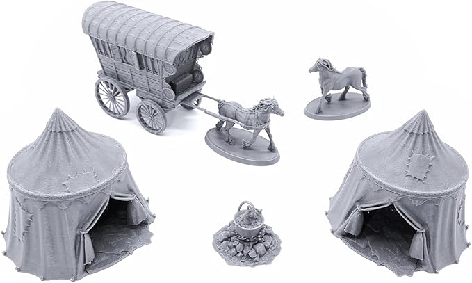 EnderToys Traveler's Camp I by Printable Scenery, 3D Printed Tabletop RPG by EnderToys