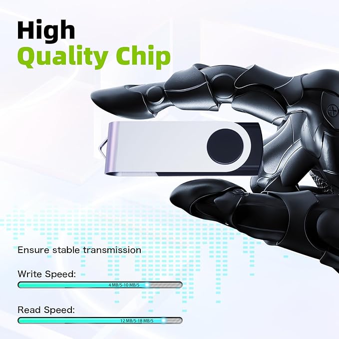 32GB Flash Drive 10 Pack, Wooolken USB 2.0 Thumb Drive Bulk Pen Drive Metal - Image 2