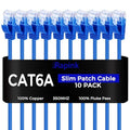 Rapink Patch Cables Cat6a 0.5ft Slim, Cat6a Ethernet Patch Cable 10G Support by Rapink