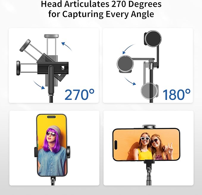 ATUMTEK Selfie Stick Tripod, Extendable 3 in 1 Aluminum Bluetooth Selfie Stick - Image 3