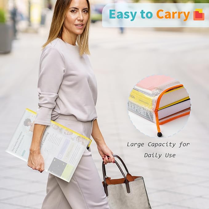 Umriox 24 Pack 12 Colors Zipper Pouches - Image 3