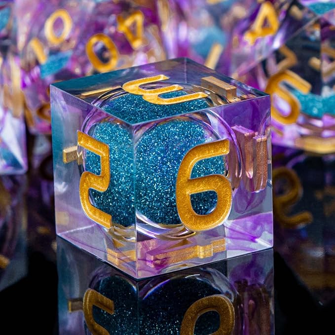 ARUOHHA Liquid Core DND Dice Set, Role Playing Dice Set D20 D12 D10 D8 D6 D4 by ARUOHHA