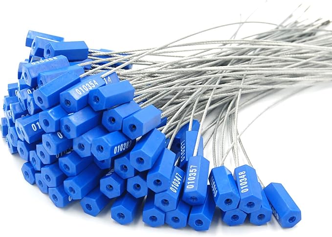 20" Cable Seals Tamper Proof Security Tags Steel Wire Seal Numbered Garden by LeadSeals
