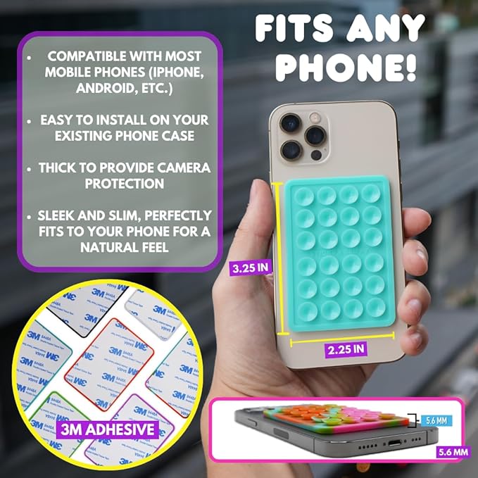 Suction Phone Case Mount, Sillicon Adhesive Phone Accessory - Image 7
