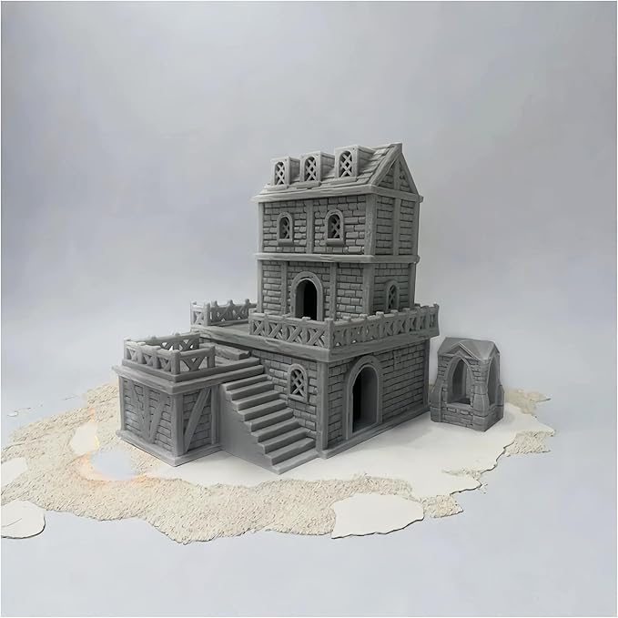 Paintable Tabletop Miniature Building Terrains Compatible - 18mm/28mm Scale - Image 8