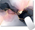 Black Rose Gold Marble Custom Mouse Pad by IMAYONDIA