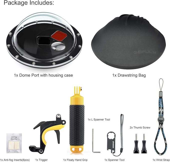 Dome Port Lens for GoPro Hero 5 6 7 Black Hero, Dome Port - Image 9