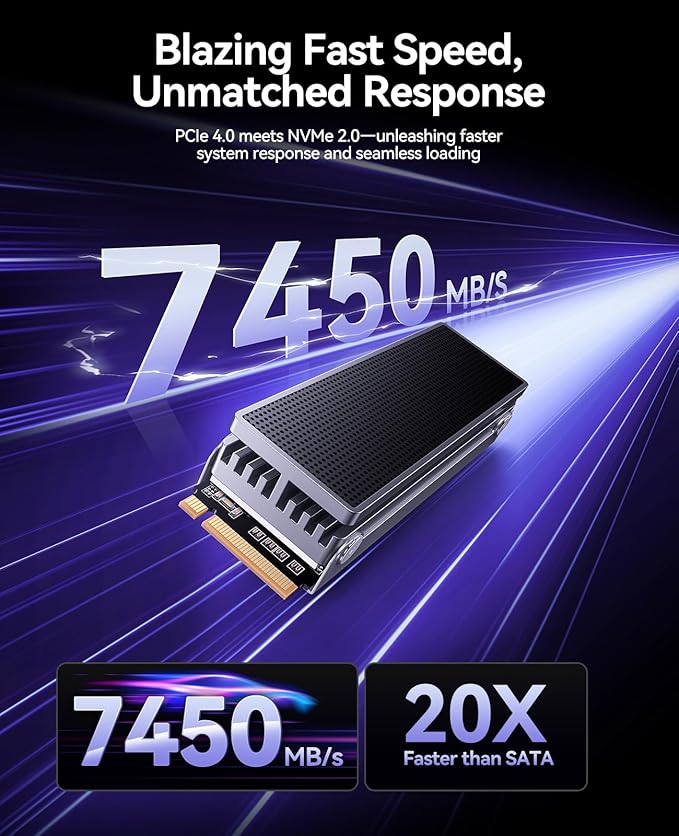 ORICO OSC 1TB M.2 NVMe SSD for Desktop PC, PCIe 4.0 Internal SSD - Image 2