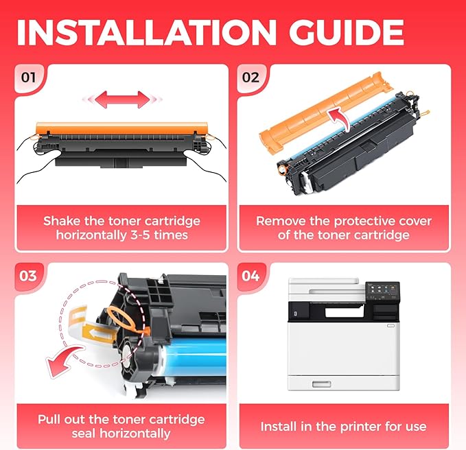 069H 069 Toner Cartridge Set 4-Pack MF753Cdw High Capacity Replacement - Image 4