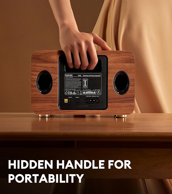 Edifier D32 Tabletop Wireless Speaker, Hi-Res Audio, 2.1 Acoustic Architecture - Image 7
