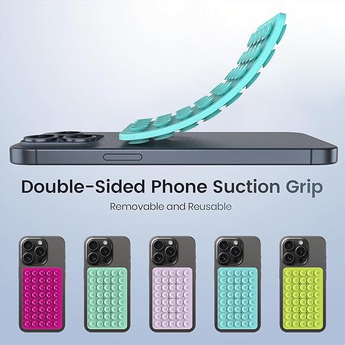 Silicone Double Sided Suction Phone Case Mount, Detachable Hands Free & Strong - Image 6
