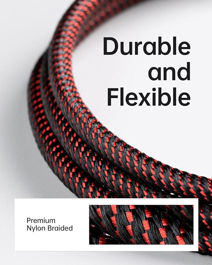 Short iPhone Charger 1FT 3Pack USB to Lightning Cable Nylon Braided Heavy Duty - Image 4
