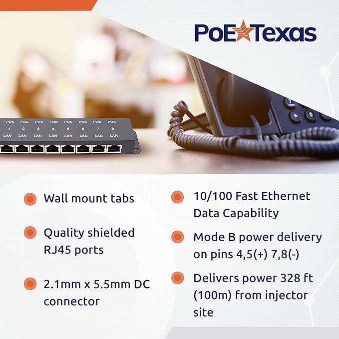 PoE Texas 8 Port Injector - Image 3