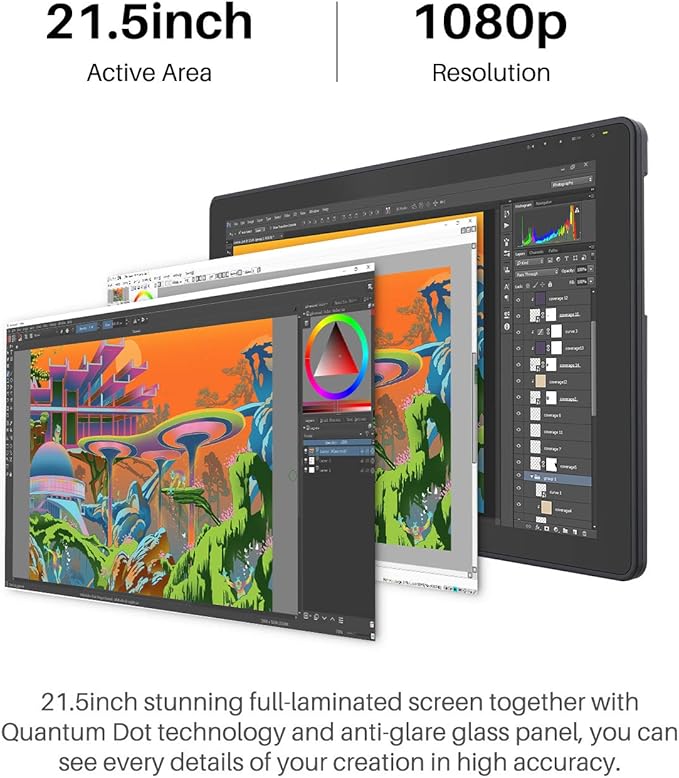 HUION Kamvas 22 Plus QLED Drawing Tablet - Image 2