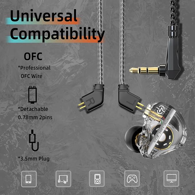 CCZ DC01 Pro Gaming Earbuds, Professional iems - Image 5
