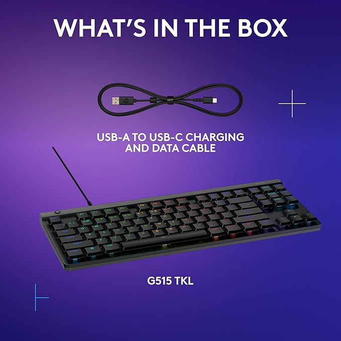 Logitech G515 TKL Wired Low Profile Gaming Keyboard, Fully Customizable RGB - Image 8