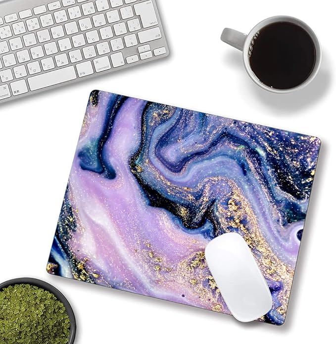 Mouse Pad, Premium-Textured Marbling Mouse Mat Square Waterproof Non-Slip - Image 4