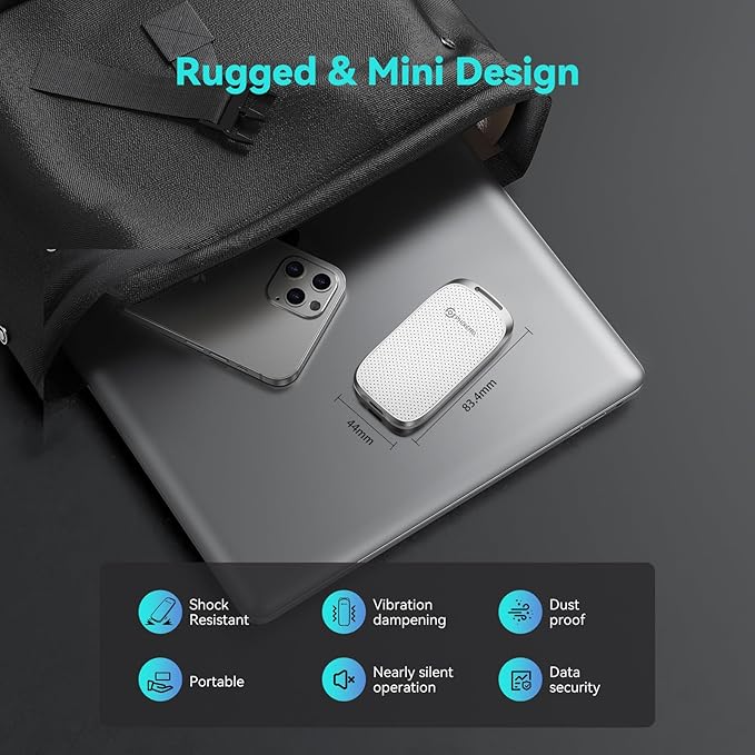 PHIXERO 2TB Portable SSD, Type-C Interface, Built-in mSTAT SSD - Image 3