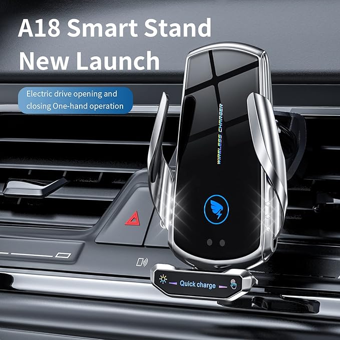 Wireless Car Charger Mount Automotive Electric Induction 15W Fast Charging Auto - Image 8