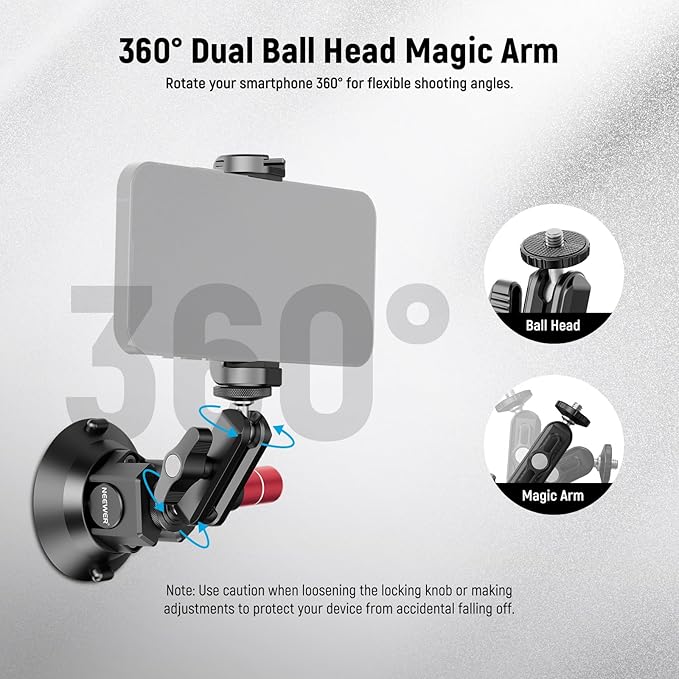 Neewer 3" Suction Cup Camera Mount Bracket - Image 5