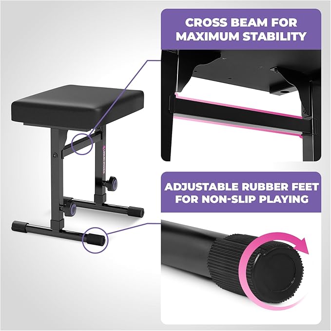 Liquid Stands Portable Heavy Duty Digital Piano Stand & Bench Set - Image 5