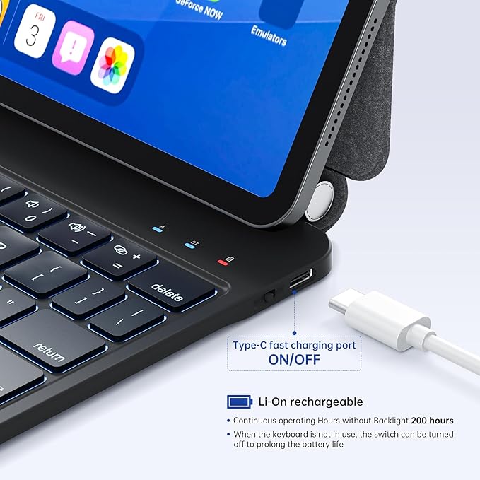 Keyboard Case with Stylus Pen for ipad Air 11-inchiPad Pro11 in Magic-Style - Image 9