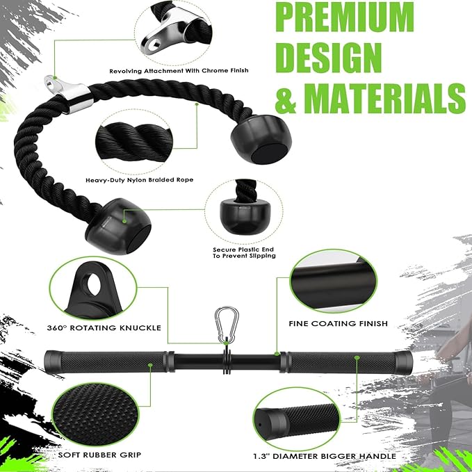 Cable Machine Attachment，LAT Pulldown Attachments Upgraded 1.3 Inch Comfort - Image 3