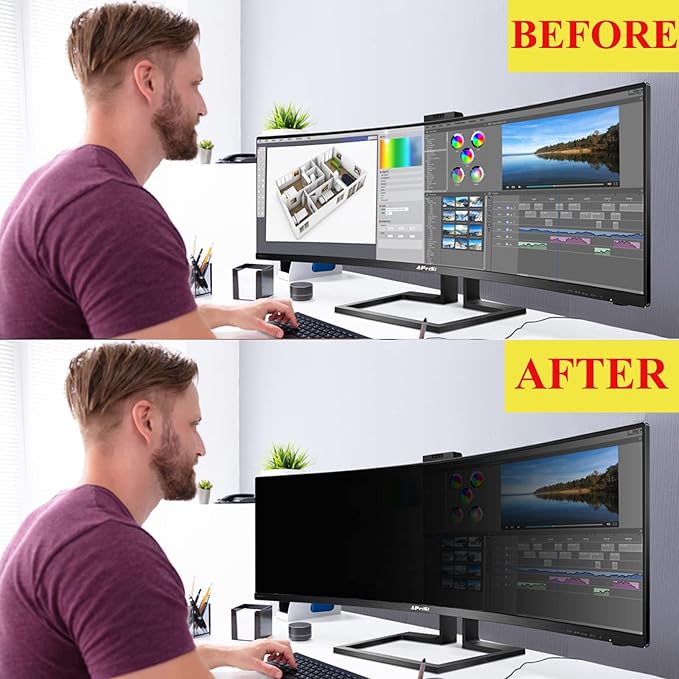 35 Inch Privacy Screen Filter for 21:9 Curved Ultrawide Monitor | Privacy - Image 6