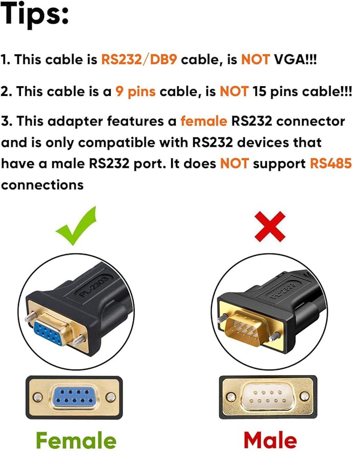 CableCreation USB to RS232 Adapter - Image 3