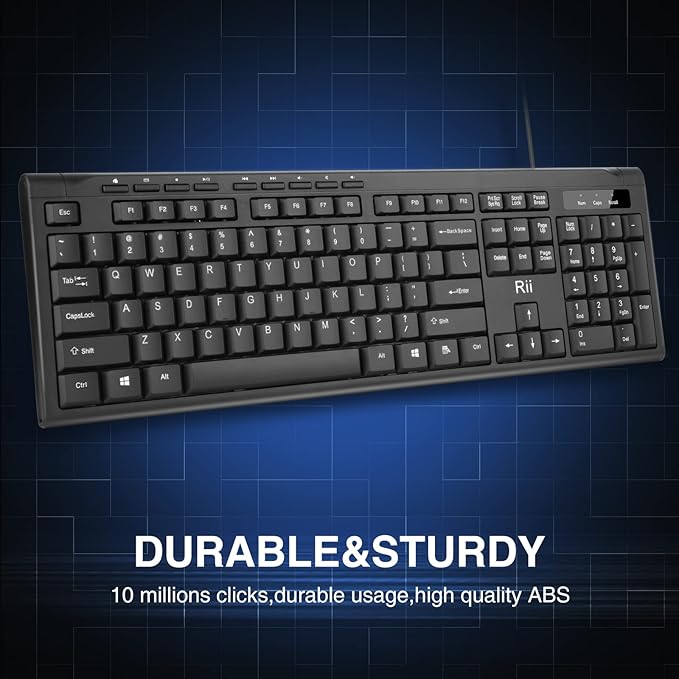 Rii RK907 Ultra-Slim Compact USB Wired Keyboard - Image 3