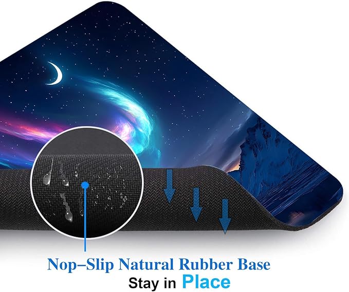 Night Sky Aurora Mountains Mouse Pads - Image 4