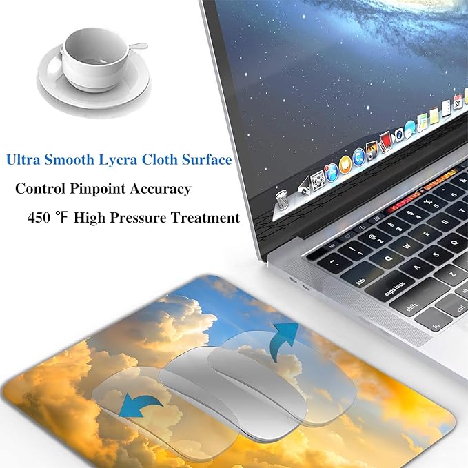 Aesthetic Gold Clouds Mouse Pads - Image 5