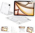 Transparent Case with Keyboard iPad Air 11 Inch, Compatible 10.9" iPad Air by Tiaota