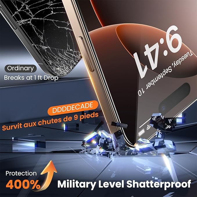 Screen Protector for iPhone 15 Pro Max Military Grade Tempered Glass - Image 3