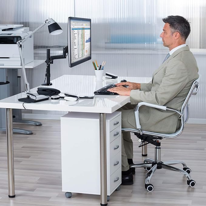 Mount-It! Single Monitor Arm Mount | Desk Stand | Full Motion Height Adjustable - Image 9