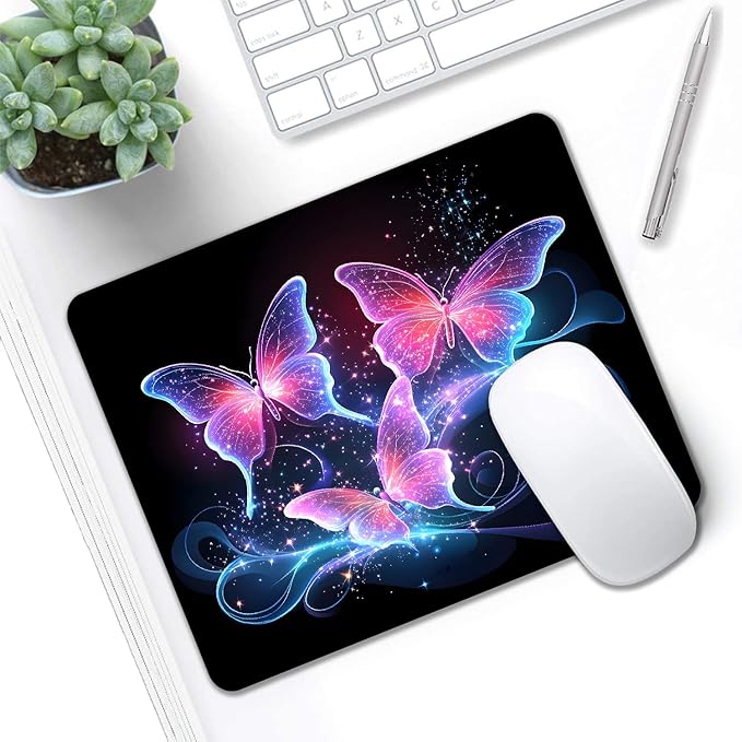 Mouse Pad, Cute Glitter Butterfly Mouse Pads - Image 5