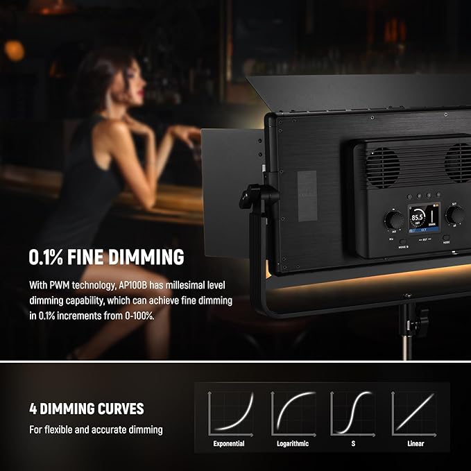 NEEWER 100W Bi Color LED Panel Video Light Kit, 960 LEDs 38600Lux@0.5m - Image 5